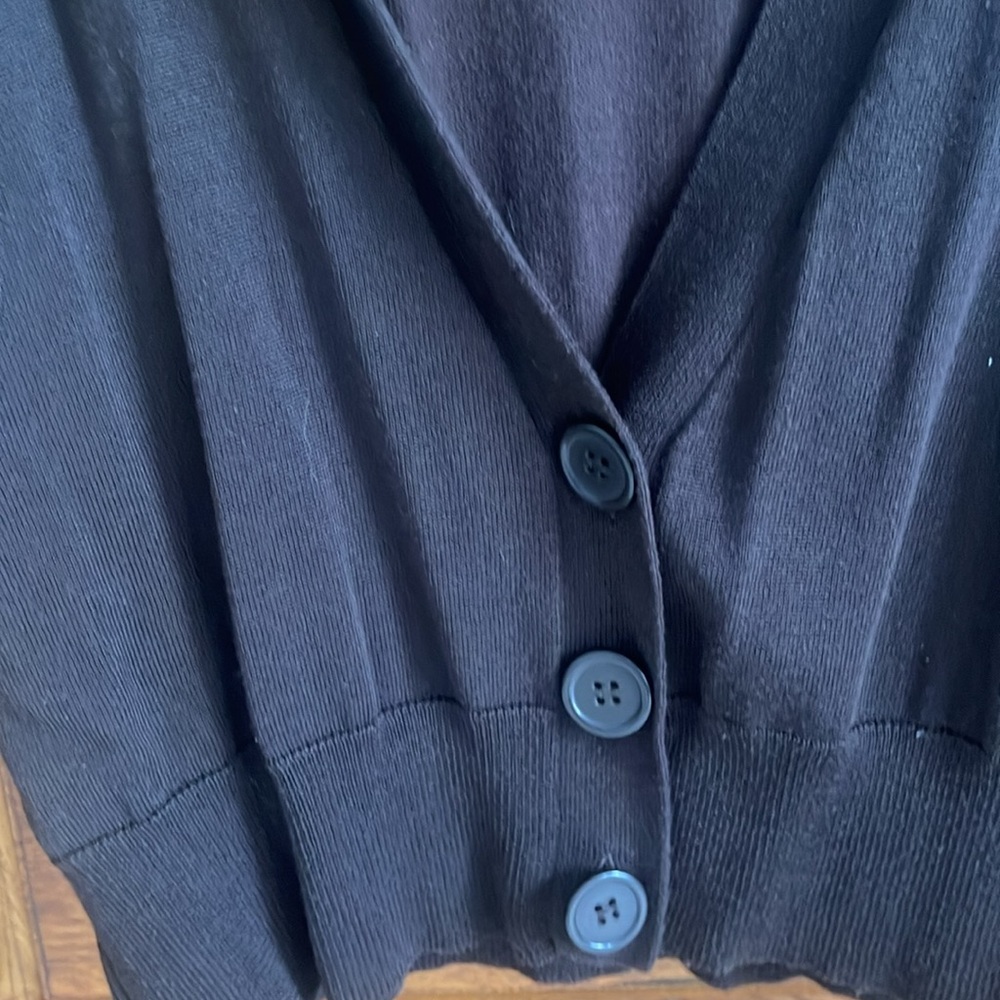 Brown 3 button cardigan XL Short Sleeve - Picture 3 of 5